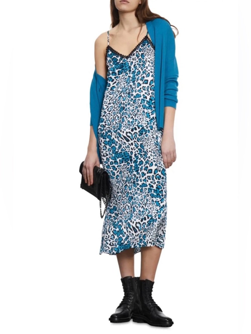 The Kooples 100% Silk Leopard Print Lace Slip Dress – Size EU 1 / XS-S – NWT - Picture 2 of 9